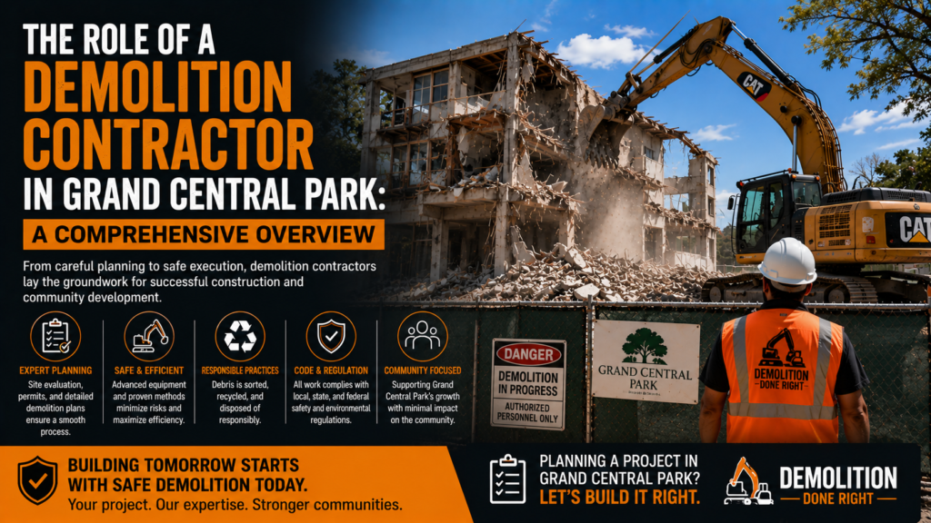 The Role of a Demolition Contractor in Grand Central Park: A Comprehensive Overview